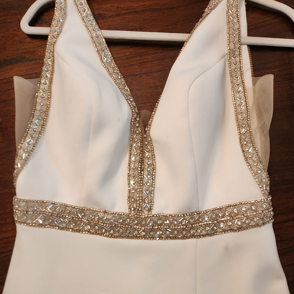 White Jovani dress size 4